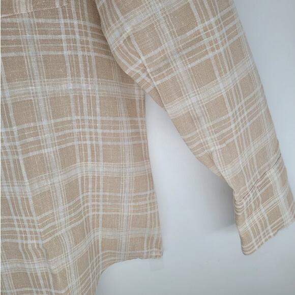 Arrow Kent Beige Plaid Shirt—Perfect with Loafers + Fall Denim‎ (Sz 32) - Picture 8 of 11